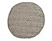 Signature Design by Ashley Herringbone Jute Pouf, 20 x 20 In, Brown & Black