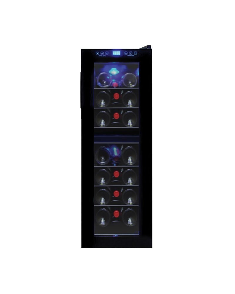 Vinotemp 21-Bottle Dual-Zone Touch Screen Wine Cooler, Black (Discontinued by Manufacturer)