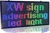 LED sign color 27' x 14', perfect tool for advertising, scrolling sign message board programmable for indoor and outdoor use