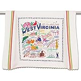STATE OF WEST VIRGINIA gift towel is a must-have kitchen essential for any Mountain State lovers' kitchen decor and accessories. Use them as dish towels, wash cloths, or decorative hand towels. Our original design features the famous landmarks from W...