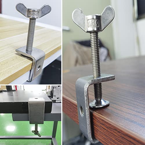 Obpsfy 2 Pcs 304 Stainless Steel C-Clamp | Heavy Duty C Clamp Tiger | Woodworking Tiger Clamp Clip With Butterfly Openings | Fit For Welding/Carpenter/Building/Household #TOP4