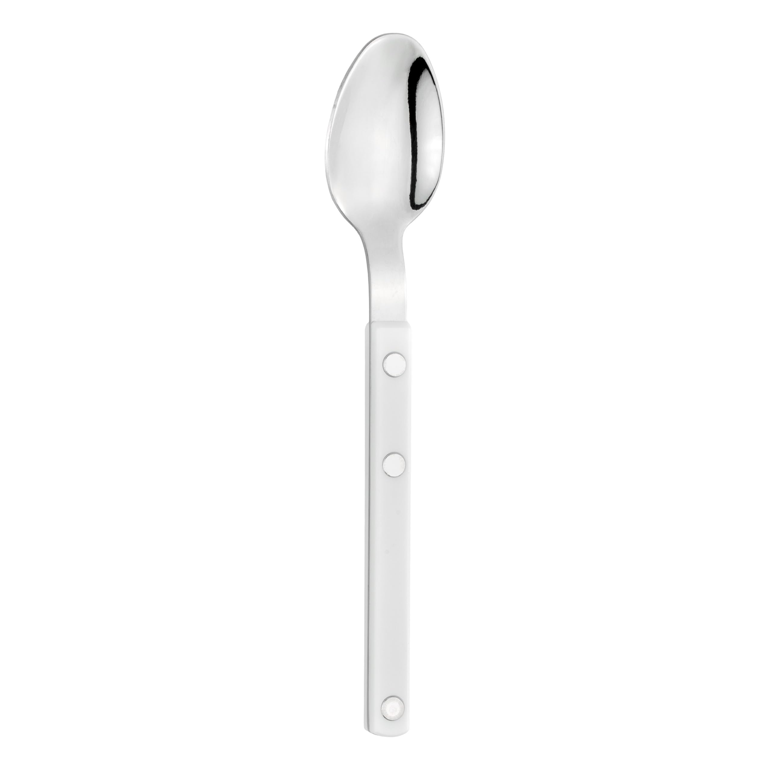 Grunwerg Cubiertos Bistro, Juego de 24 Piezas, Acero Inoxidable 18/0, Mango Blanco Remachado