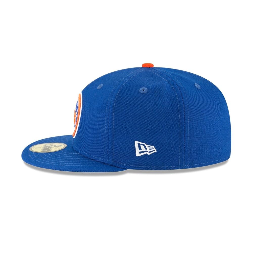 New Era MLB 59FIFTY Baseballkappe, New York Mets Blue Team-Farbe, Cooperstown-Logo, authentische Kollektion