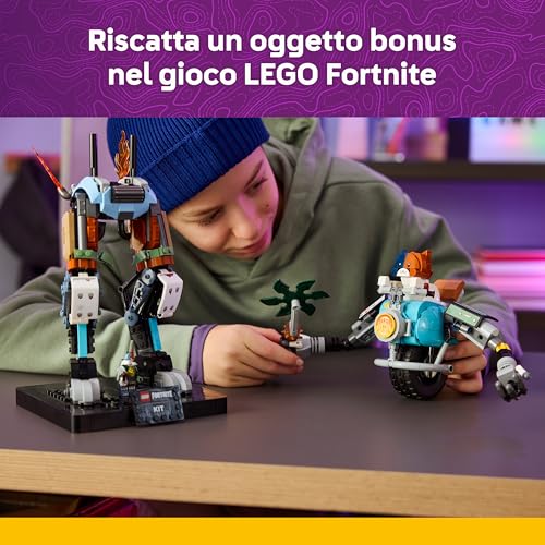 Fortnite KIT - Action Figure Giocattolo con Piccone Artigli Potenti e Ruota Girevole - Decorazione da Cameretta - Regalo per Gamer - Lego - Immagine 6