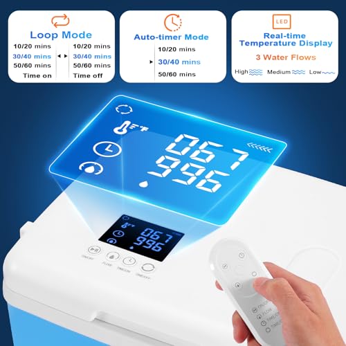 Image of Upgraded Ice Machine for Knee After Surgery | Power-Saving Mode & Wireless Remote Control & Timer & LED Screen, Joint Ankle Elbow Replacement Cold Therapy Compression Pad, Cryotherapy Pain Relief