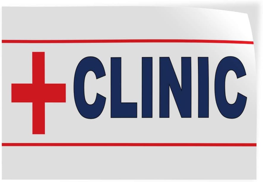 Custom Decal Stickers Multiple Sizes Clinic Blue Outdoor Advertising Printing Industrial Vinyl Safety Sign Label in-Home Medical Care in-Home Nursing Personalized Text Here 24x18Inches