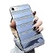 Glitter Powder Phone Case Mirror Reflex Striped Stars Pattern Back Cover for iPhone 7 Plus 8 Plus