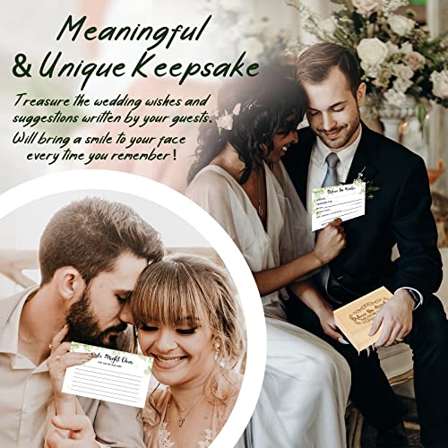 60Pcs Advice And Wishes For The Mr And Mrs, Wedding Advice Cards For Wedding Games, Bridal Shower Guest Book Advice Cards Box For Bride And Groom, Well Wishes & Date Night Ideas For The Mr And Mrs #TOP4