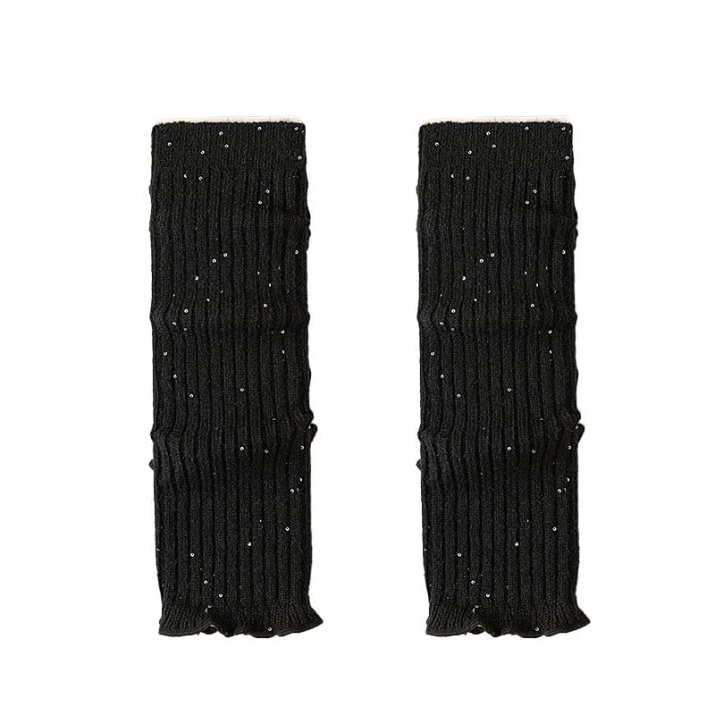 Image of Sequin Leg Warmers for Women Retro Fancy 80s Style Soft Leg Warmers for Winter