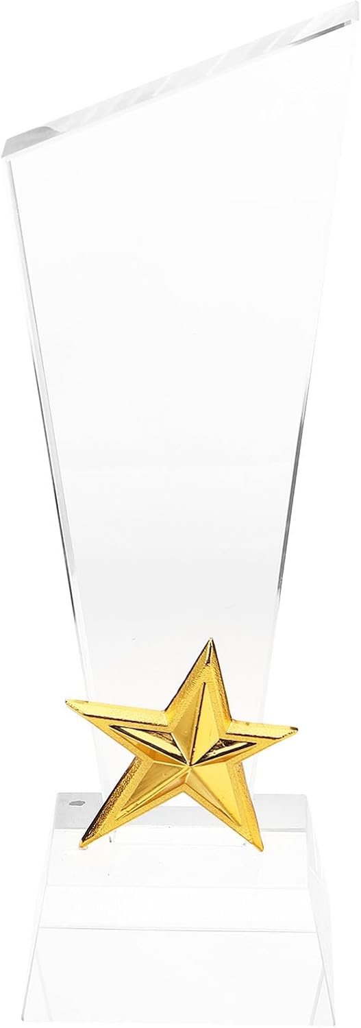 SUPVOX Star Crystal Trophy Cup Celebration Award Trophy Competition Achievement Plaque for Graduation Parties Students Kindergarten and Soccer Sports Events