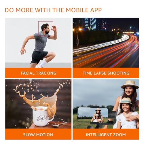 Image of Basics Handheld Gimbal Stabiliser with 3-Axis Feature and Tripod, Facial Tracking, Time Lapse, FPV, Up to 12 Hours Operational Time, Compatible with All Smart Phones (Dark Grey)