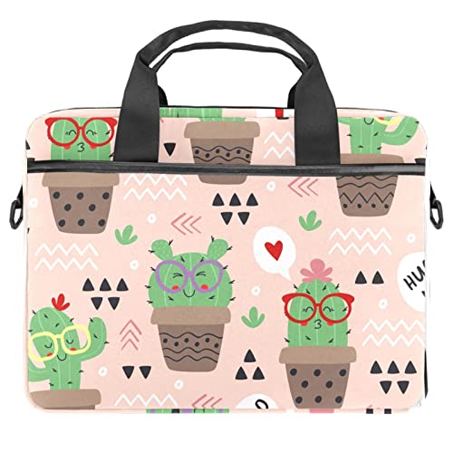Sacoche bandoulière ordinateur 13 à 14.5 pouces sac cactus rose Moon Day