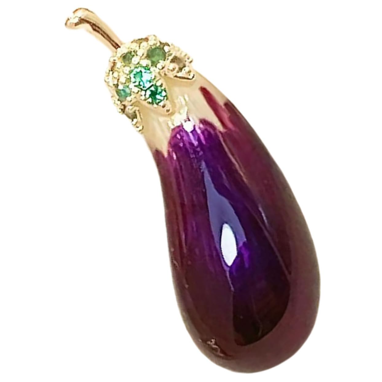 Healvian Broche de Berenjena Mujeres Pin Decorativo Accesorio de Joyería Chaquetas y Suéteres San Valentín y Ocasiones Especiales
