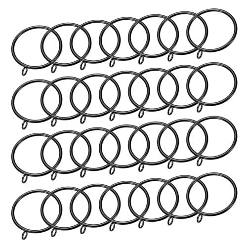 uxcell 28 anéis de varão de cortina com ilhós, anéis de cortina de metal para pendurar para varão de