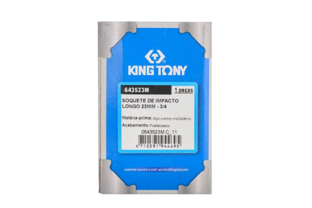 KING TONY 643523M Socket De Impacto Long 3/4" 23mm for DIYers & Professionals, Built for Repair and Installation tasks 23mm - Image 2