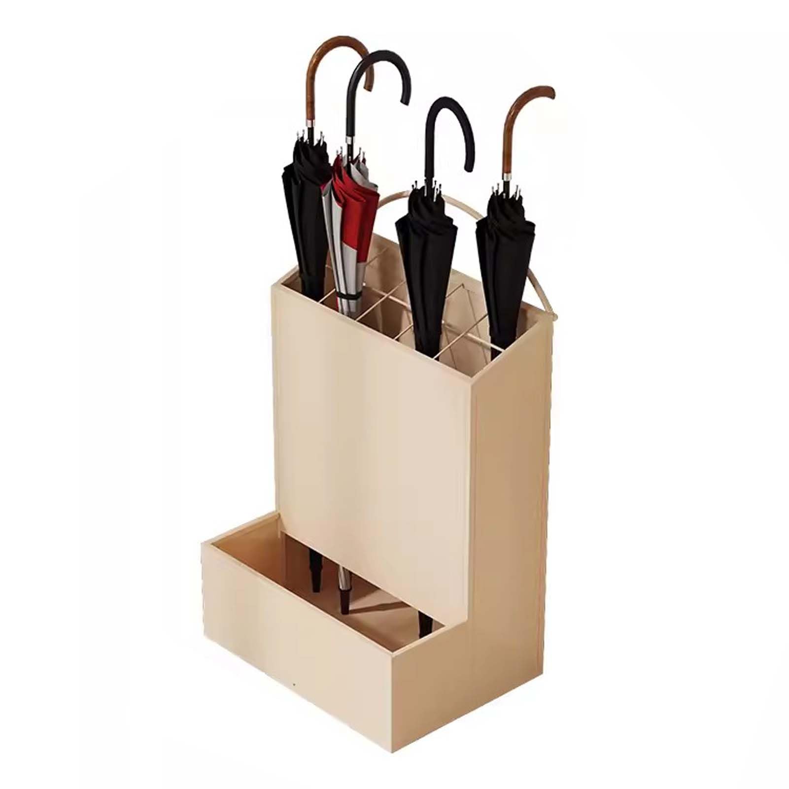 Porte-parapluies sur pied carré à 12 trous pour entrée et bureau