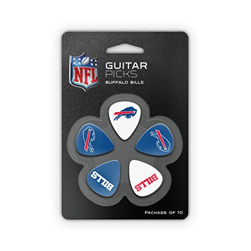 Woodrow Guitar by The Sports Vault NFL Buffalo Bills Guitar Picks, 10 Pack , 1â€ x 1.25â€