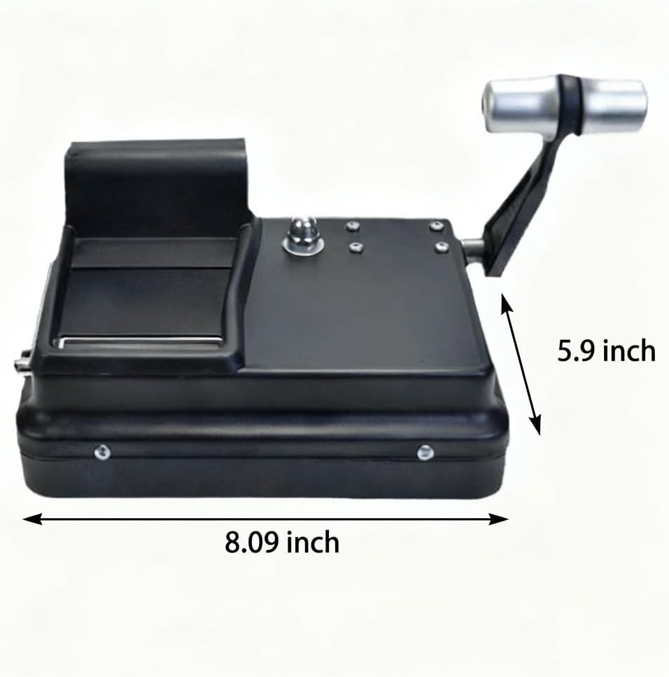 Cigarette Rolling Machine with Enlarged Handle & Gear Design, for 8mm Paper, Includes Cleaning Brush, Probe and Spray Bottle