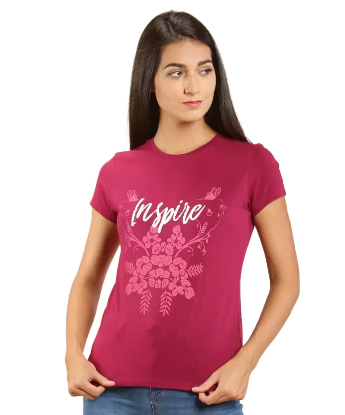 Image of Lyra Women's Cotton Regular Fit T-Shirt
