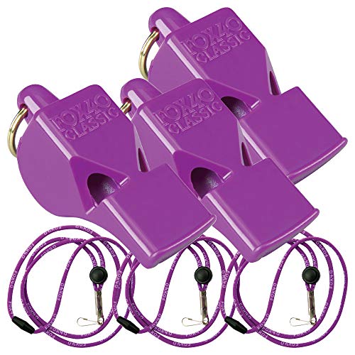 Fox 40 Classic w/Breakaway Lanyard 3 Pack (Purple)