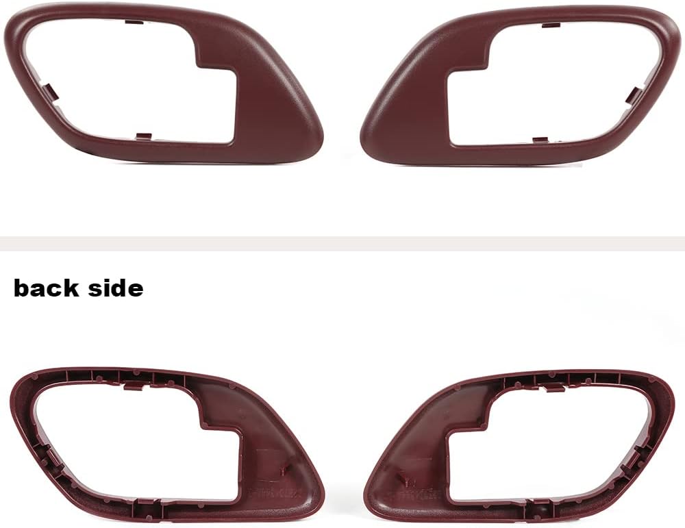ALLGOOD Red Interior Door Handle Bezel Trim Compatible with Chevy C1500 Suburban Tahoe 1995-1999/Fit GMC K1500 K2500 K3500 1995-2000/Fit 1995-1999 GMC Yukon