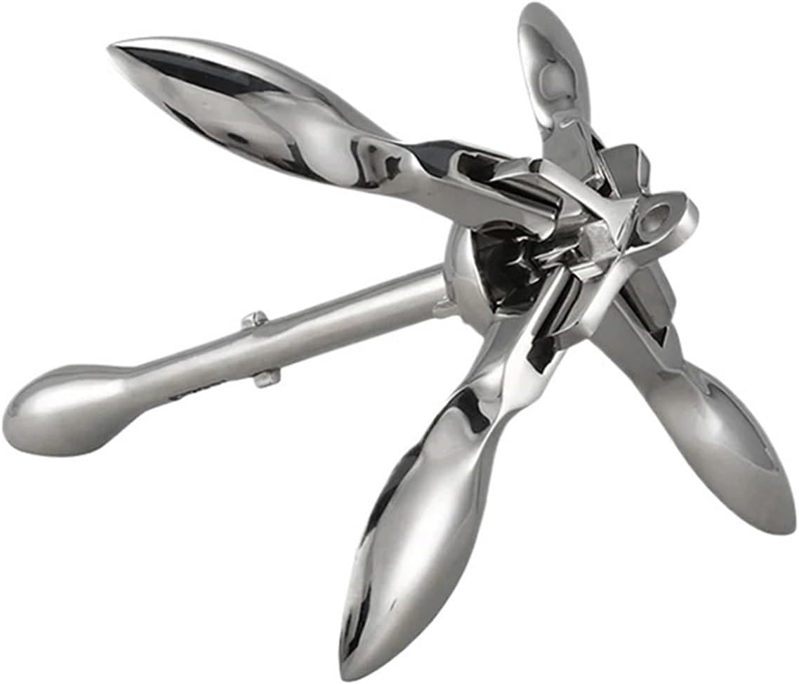 1.5 KG/0.7KG 316 Stainless Steel Boat Folding Grapnel Anchor Docking Hardware For Yacht(302x135x54mm)