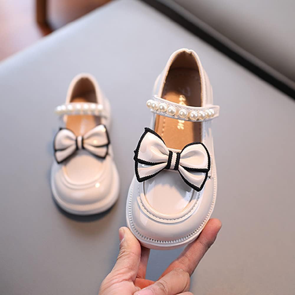 MATERUIEYES Spring Delicate Bow Baby Pearl Shoes Soft Bottom Girls Children's Shoes