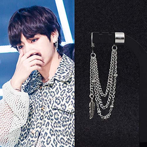 PPX 6 stuks Kpop Bangtan Boy Album Jimin ketting oorbellen Korean modesieraden, oorstekers punk drop dangle dubbele… - Image 4