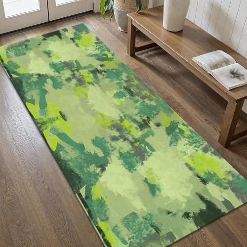Tapis de cuisine devant évier lavable vert et violet 60x250 cm - 3