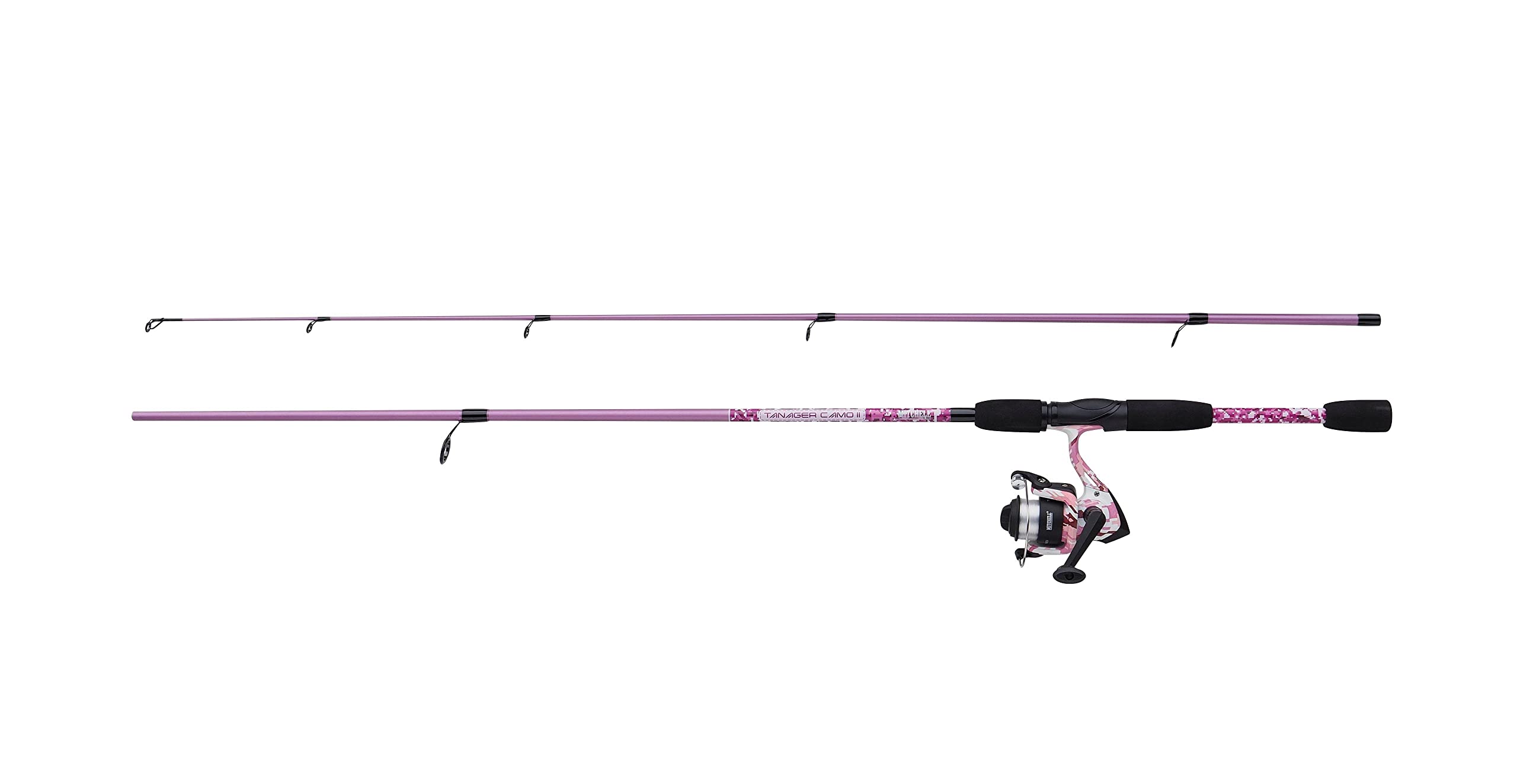 Mitchell Tanager Pink Camo II Spinnkombination | Leichte Spinnruten- & Rollen-Kombination für Frauen und Jugendangler | Süßwasser-Setup für Forelle, Barsch, Hecht | Mehrere Optionen verfügbar