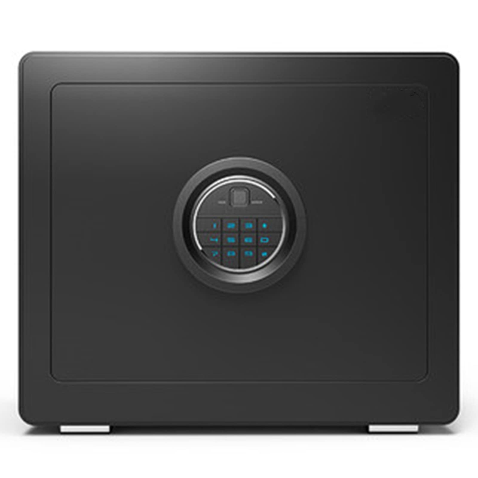 Coffre-fort sécurisé pour bureau à domicile - Rangement mural protégé par mot de passe pour l'argent liquide et les objets de valeur - Coffre-fort compact pour table de chevet (couleur : noir, taille