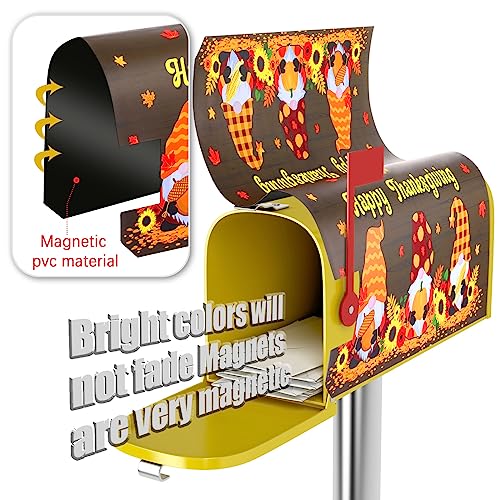 Remerry 3 Pcs Christmas Mailbox Covers Magnetic Standard Size 18 x 21 Inch Waterproof Thanksgiving Halloween Magnetic Mailbox Letter Box Wrap for Garden Home Outdoor Decor(Classic Style) - Thumbnail 2