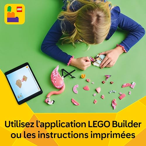 LEGO Creator 3-en-1 Animaux Sauvages : Le Flamant Rose - Jouet de Construction se Transformant en Figurine de Cacatoès ou en Axolotl - Cadeau d'anniversaire Original Fille ou Garçon dès 8 Ans 31170