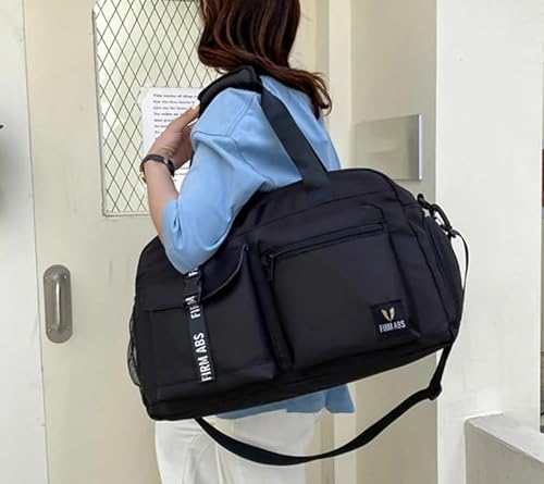 Bolsa esportiva Mala viagem passeio fitness academia grande capacidade reforçada (preto)