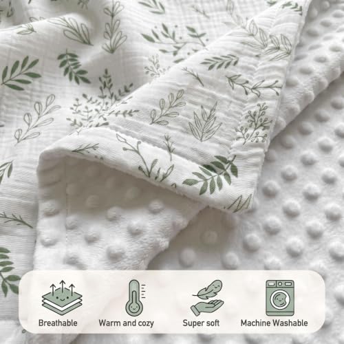 Image of GLLQUEN BABY Muslin Baby Blankets for Boys & Girls, 2-Layer Toddler Blanket