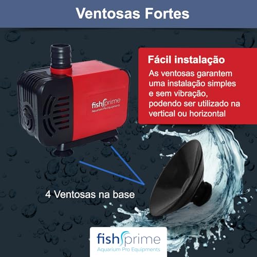Bomba Anfíbia Submersa 4000 L/h Para Aquários Lagos Fontes Tanque de Peixes Hidroponia Sump Reef Fis