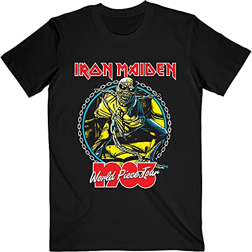 Image of Iron Maiden World Piece Tour '83 V.2. Official Tee T-Shirt Mens Unisex (X-Large) Black