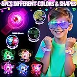73PCS Glow in the Dark Party Supplies for Kids Adults, Light Up Party Favors with Glow Glasses, Spinner Bracelets, Slingshot, Bulk Glow Party Favors for Kids Halloween, Neon Party Supplies Accessories - Image 3