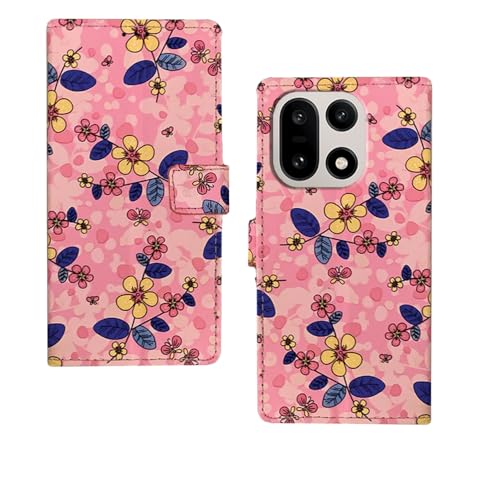 Image of amazon basics OnePlus 15 5G Flip Cover | Card Pockets Wallet & Stand | Flip Cover for OnePlus 15 5G (Pink Flower)