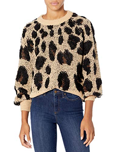 Mud Pie Long Sleeve Pull, Peau, Taille L Femme