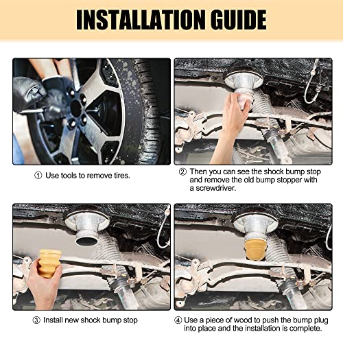 X Autohaux Rear Upper Bump Stop Axle Jounce Bumpers Fit For Jeep Liberty 2002-2007 2.4L 2.8L 3.7L Replacement 52088705Ab 2Pcs #TOP6