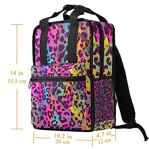 Sac à dos pour garçons léopard rose multicolore enfants réglable