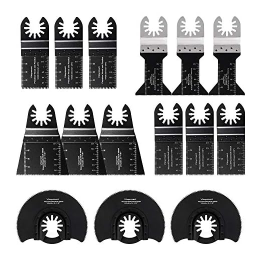 Vtopmart 15 Wood Metal Oscillating Multitool Quick Release Saw Blades Compatible with Fein Multimaster Bosch Makita Milwaukee Ryobi Porter Cable Black & Decker Craftsman Ridgid