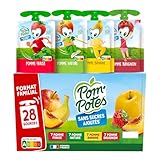 POM'POTES® - Compote Gourde Sans Sucres Ajoutés* - Pomme Nature - Pomme Banane - Pomme Bru...