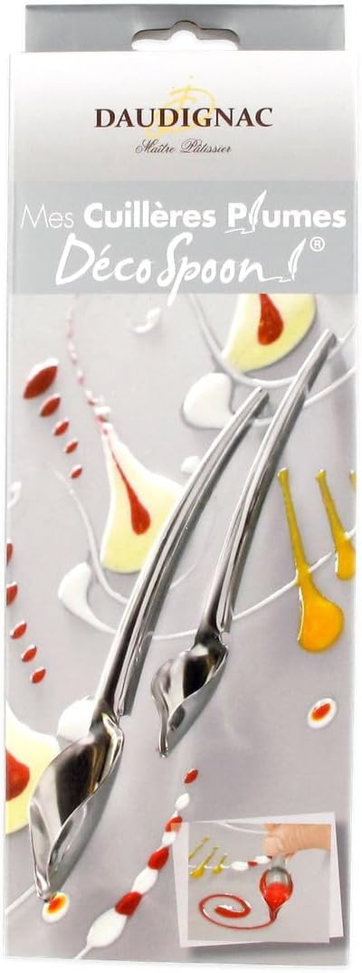 0601050 Set of 2 Quill Spoons for Cake Decorating Stainless Steel