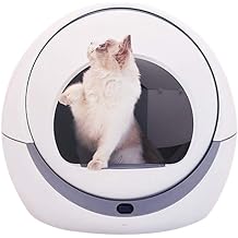 Automatic Self Cleaning Cats Sandbox Smart Litter Box Top Entry Furniture Large Kitten Litter Box Pet Toilet Color White White