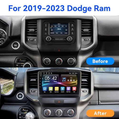 Radio para auto con pantalla táctil 9 pulgadas para Dodge Ram miniatura 2