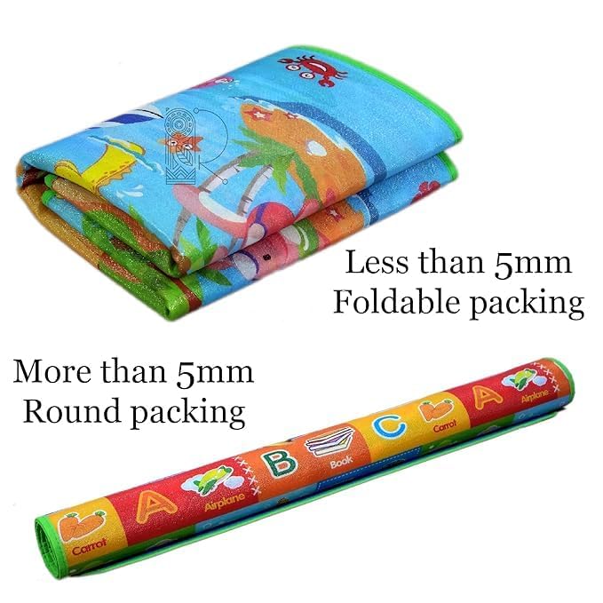 Image of Double Sided Water Proof Baby Play Mat, Play Mats for Kids Large Size, Baby Carpet, Play Mat Crawling Baby (Large) (Size 5 Feet X 4 Feet)