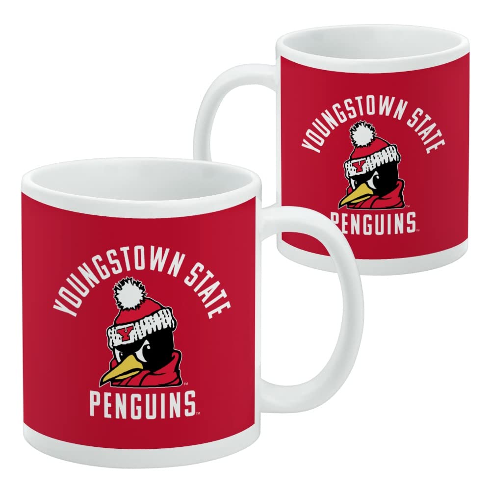 Youngstown State Penguins Logo Ceramic Coffee Mug, Novelty Gift Mugs for Coffee, Tea and Hot Drinks, 11oz, White 2