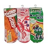 [アローン] 【Amazon.co.jp限定】ソックス3足セット お菓子パッケージ ビックカツ/かにぱん/キャベツ太郎